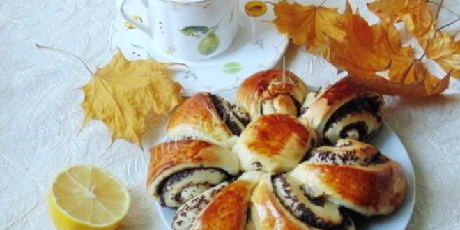 Рецепт фигурные рулеты с маком