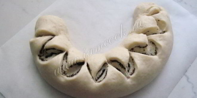 Рецепт фигурные рулеты с маком