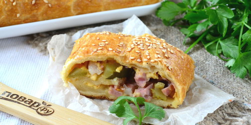 Рецепт рулет из лаваша с сыром, ветчиной и морковкой