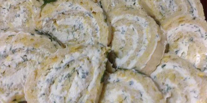 Рецепт кабачковый рулет с творожной начинкой