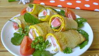 Рецепт Кабачковые рулетики