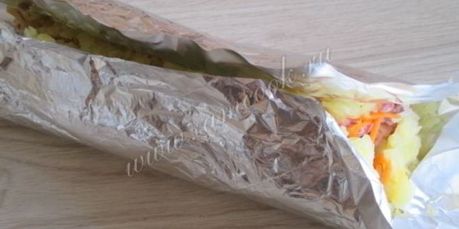 Рецепт картофельный рулет с фаршем