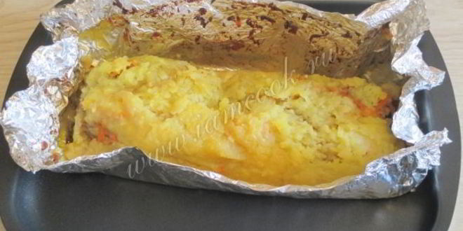 Рецепт картофельный рулет с фаршем