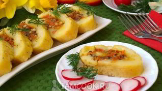 Рецепт Картофельный рулет с грибами