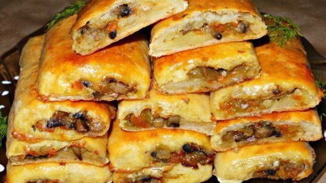 Рецепт Картофельные рулетики с грибами