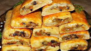 Рецепт Картофельные рулетики с грибами