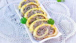 Рецепт Куриный рулет к завтраку