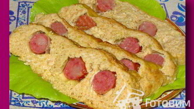 Рецепт Куриный рулет с копчеными колбасками