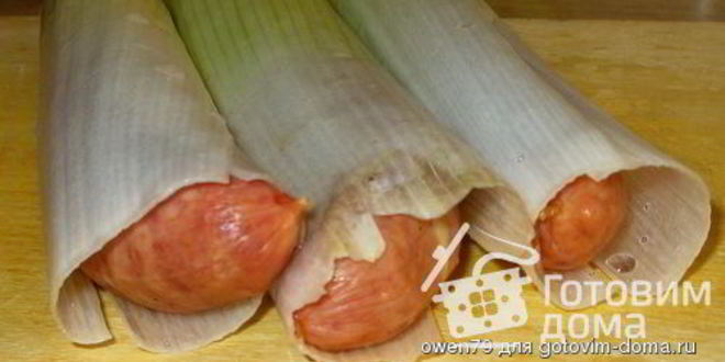 Рецепт куриный рулет с копчеными колбасками