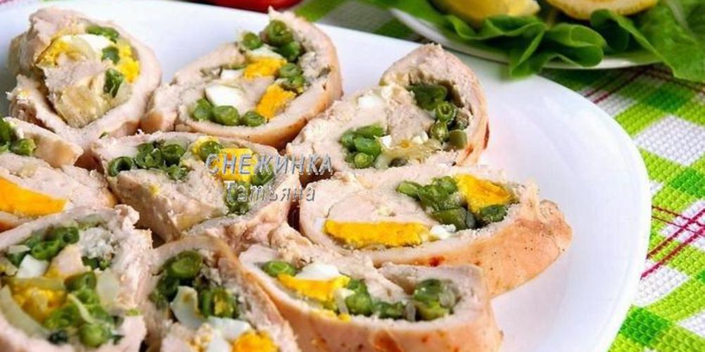 Рецепт рулет с луком и яйцом