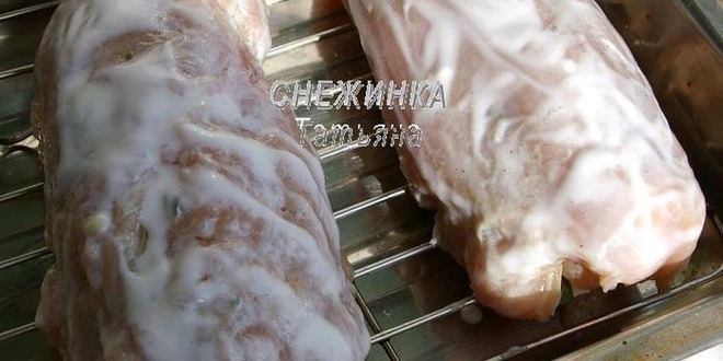 Рецепт куриный рулет со спаржевой фасолью, яйцом и сыром джюгас