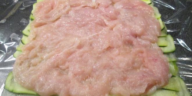Рецепт куриный рулет в цукини