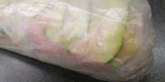 Рецепт куриный рулет в цукини