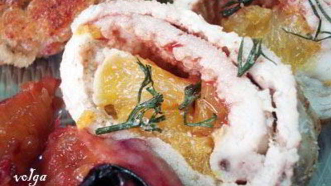 Рецепт Куриные рулетики с апельсинами