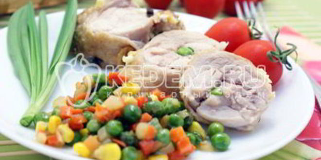 Рецепт куриные рулетики с черемшой и сыром