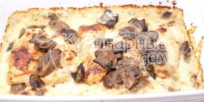 Рецепт куриные рулетики с грибами и сыром