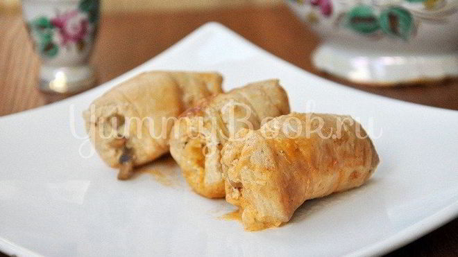 Рецепт Куриные рулетики с грибами