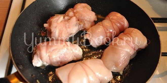 Рецепт куриные рулетики с грибами