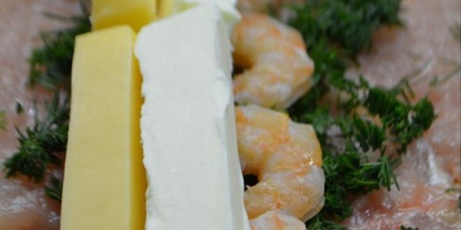 Рецепт куриные рулетики с креветками и сыром