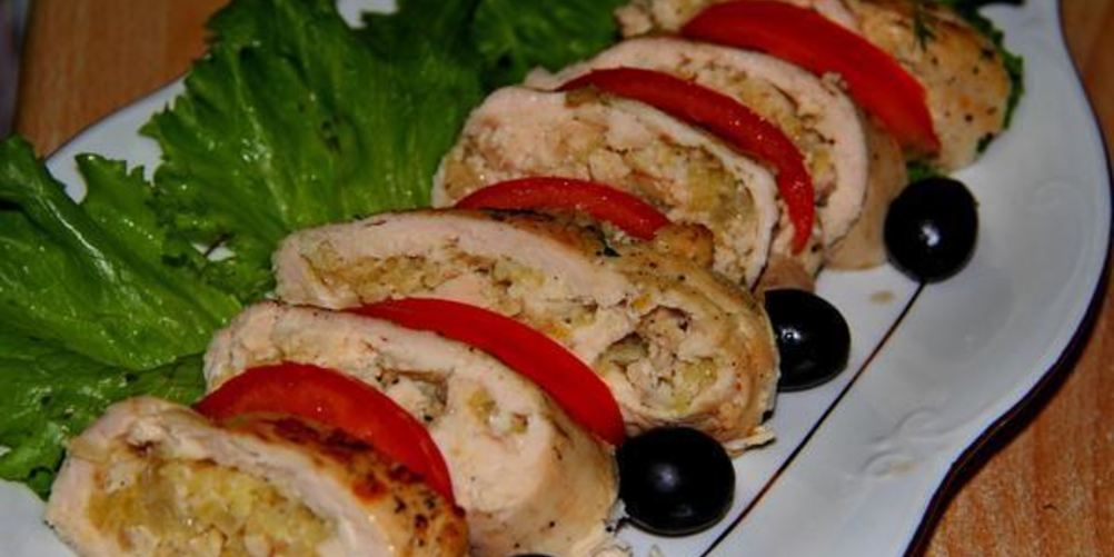Как приготовить куриные рулетики с лимонно-яблочной начинкой
