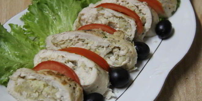 Рецепт куриные рулетики с лимонно-яблочной начинкой