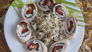 Рецепт Куриные рулетики с начинкой