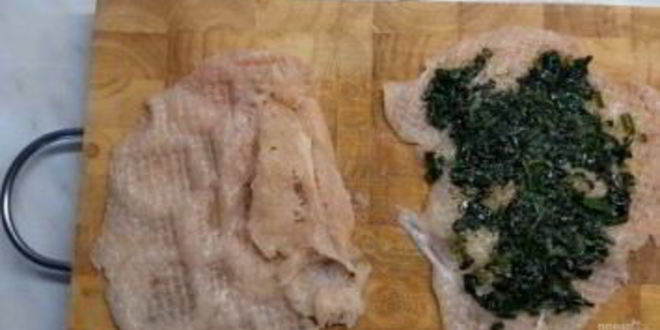 Рецепт куриные рулетики со сливочным шпинатом и хрустящим беконом