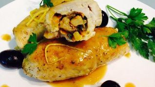 Рецепт Куриные рулеты, фаршированные грибами и овощами