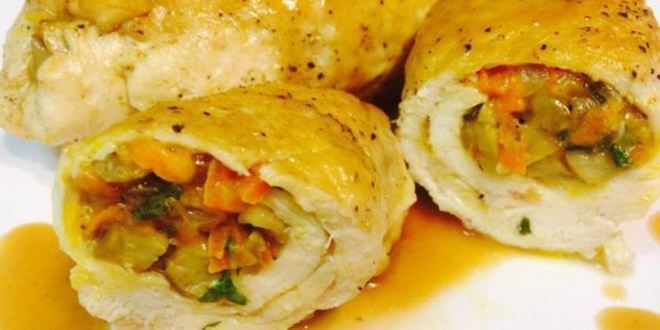 Рецепт куриные рулеты, фаршированные грибами и овощами