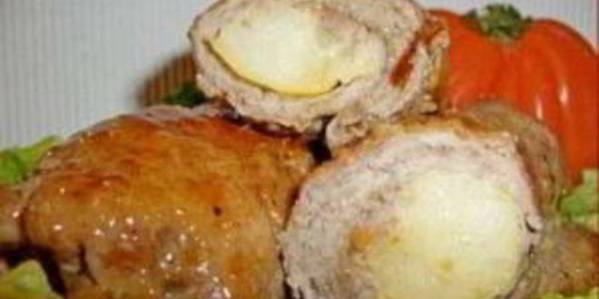 Рецепт мясной рулет с грушей