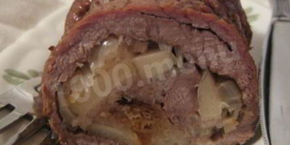 Как приготовить мясной рулет с луком в духовке