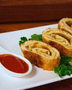 Мясной рулет с омлетом