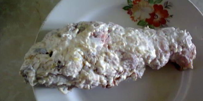 Рецепт мясной рулет со сметаной