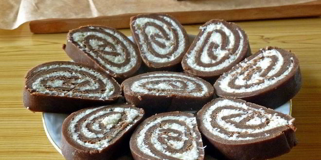 Рецепт рулет баунти без выпечки