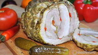 Рецепт Рулет из брюшины со сладким перцем