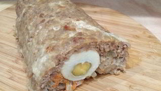 Рецепт Рулет из фарша с овощами