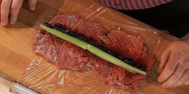 Рецепт рулет из говядины с белым пюре