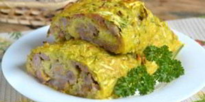 Рецепт рулет из кабачков