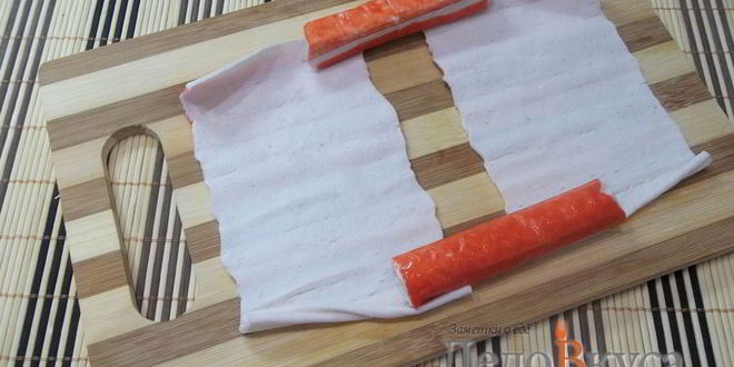 Рецепт рулет из крабовых палочек