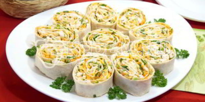 Рецепт рулет из лаваша с курицей