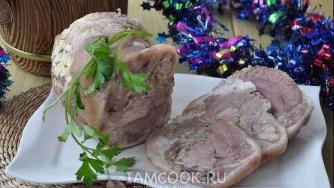 Рецепт Рулет из рульки к Рождеству