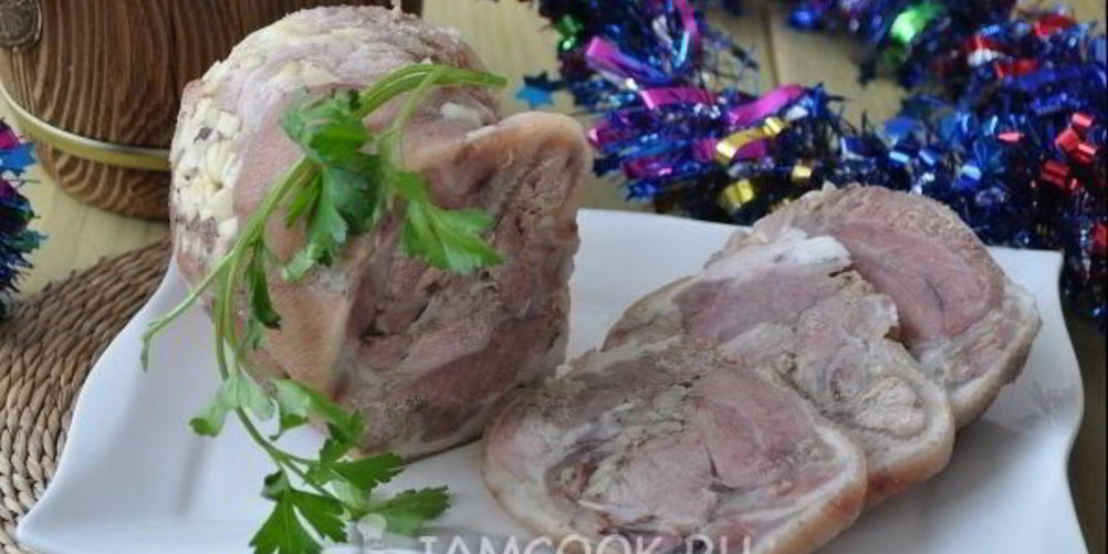 Как приготовить рулет из рульки к рождеству