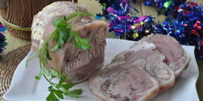 Рецепт рулет из рульки к рождеству