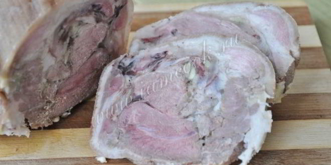 Рецепт рулет из рульки к рождеству