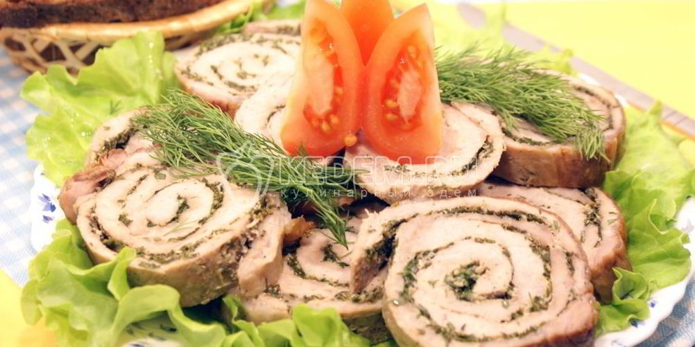 Рецепт рулет из свиной головы