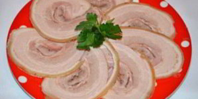 Рецепт рулет из свиной брюшины