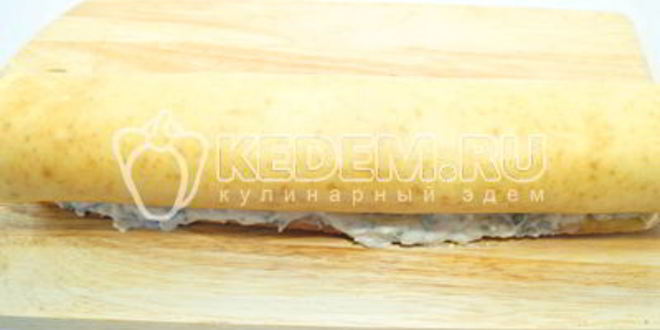 Рецепт рулет с луком и яйцом