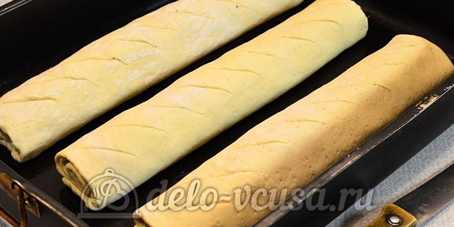 Рецепт рулет с маком из слоеного теста