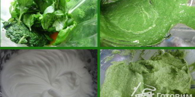 Рецепт рулет с семгой из шпината и базилика