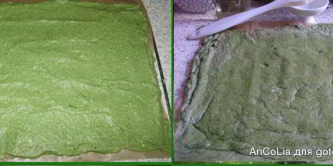 Рецепт рулет с семгой из шпината и базилика